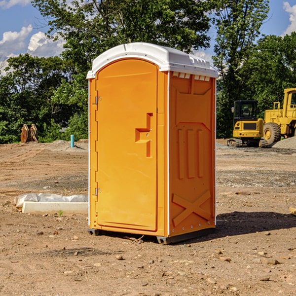 can i customize the exterior of the porta potties with my event logo or branding in Churubusco